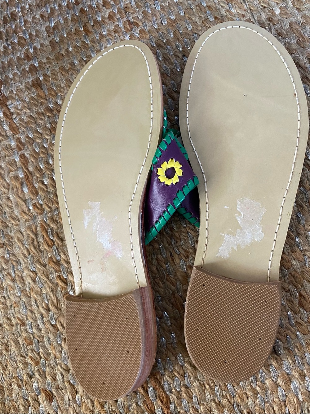 Rare Jack Rogers x Kenny Scharf Limited Edition Daisy Sandal Purple Green 10M - Picture 10 of 10